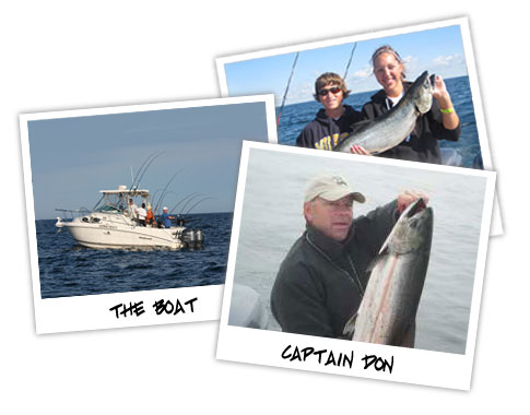 The Boat - Captain Don, King Salmon fishing on Lake Michigan